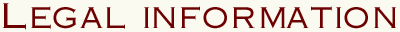 Victoria Hotels & Resorts Legal Information